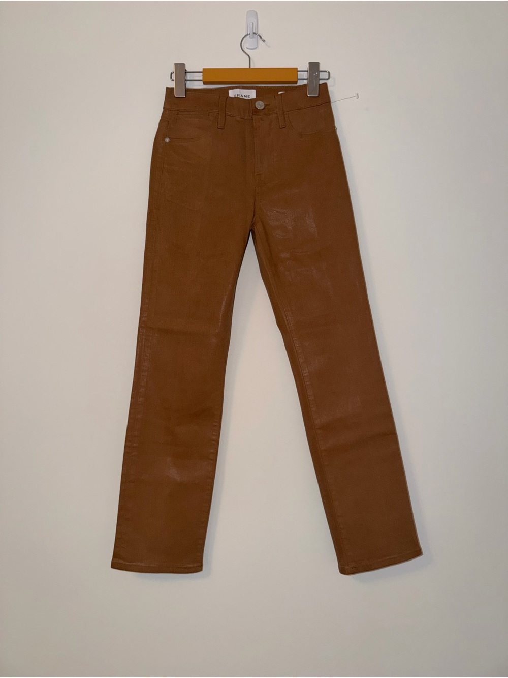 Frame Le High brown latte straight jeans 24 warm earthy‎ minimalism neutral - Picture 11 of 14